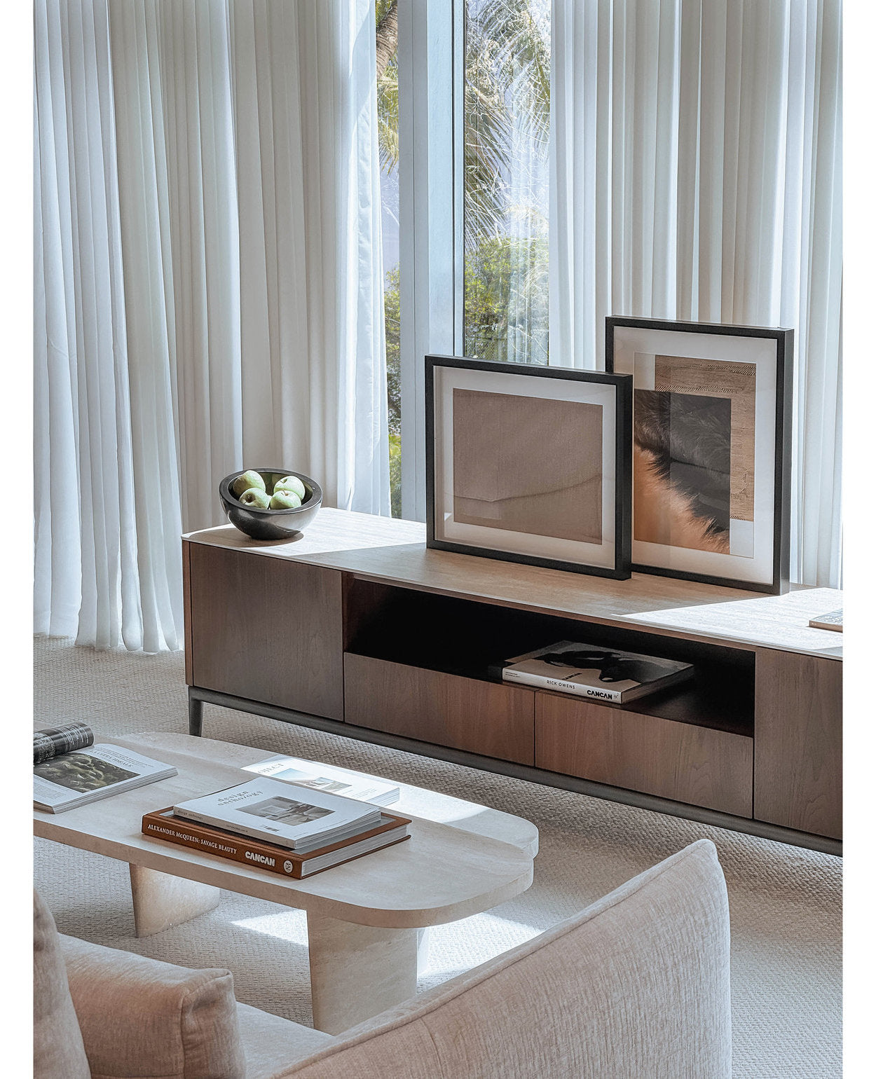 Forma Travertine Coffee Table - Nesting Pair