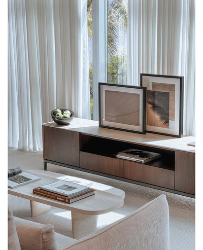 [NEW] Forma Travertine Coffee Table - Nesting Pair