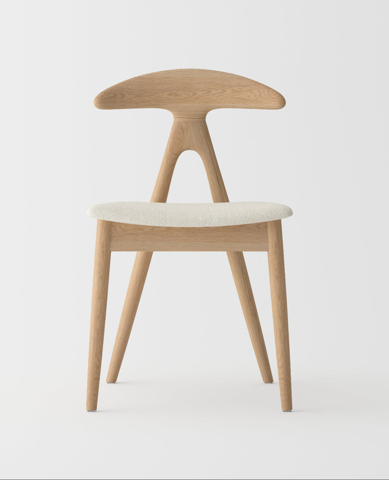 Forma Dining Chair – Sculpted Comfort in Architectural Form - Natural Oak