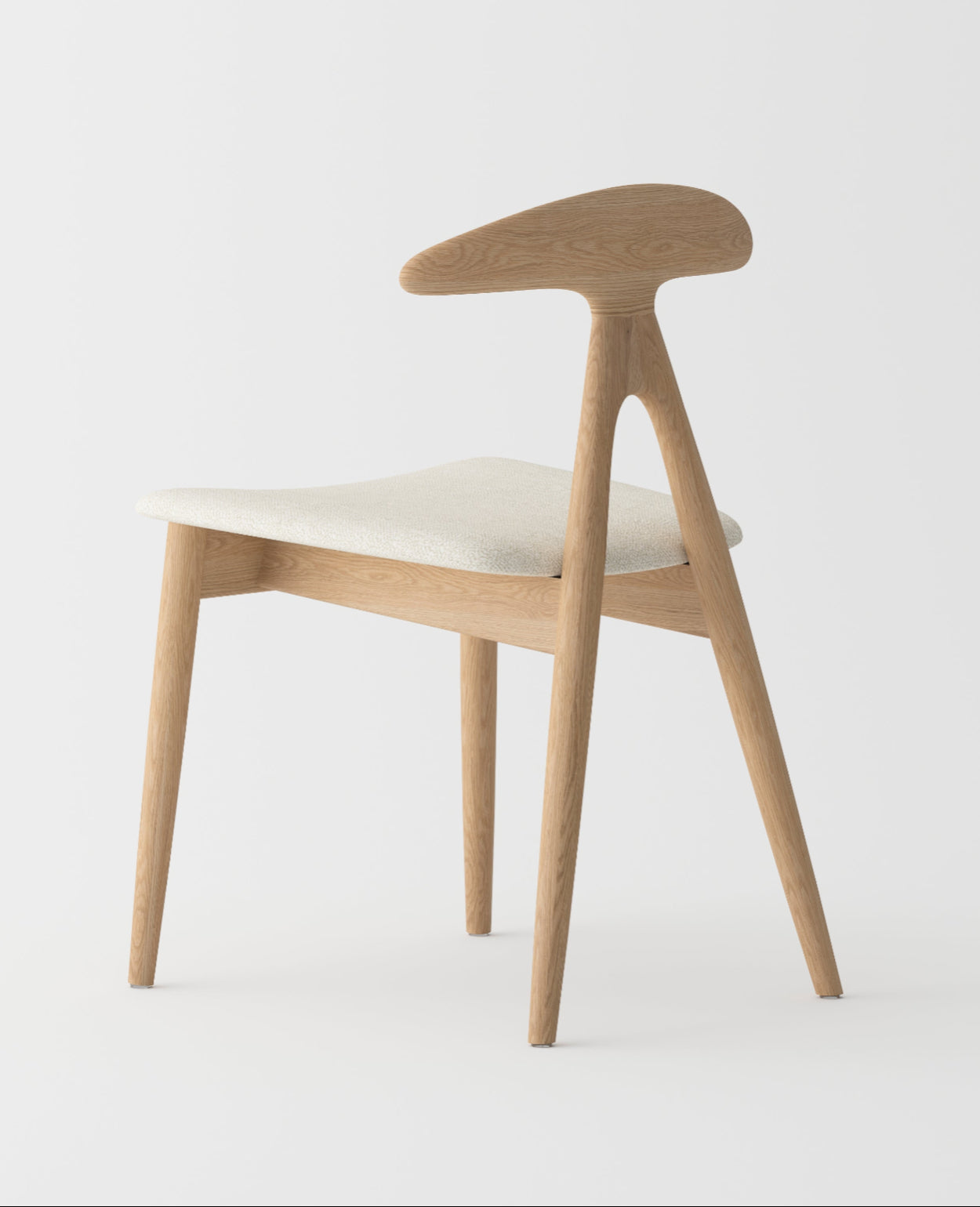 Forma Dining Chair – Sculpted Comfort in Architectural Form - Natural Oak