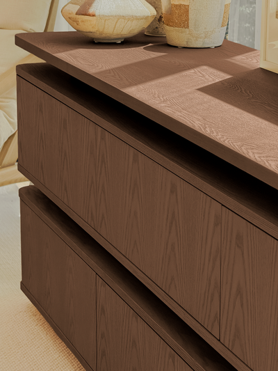 Forma Sideboard – Floating Wood Storage (Walnut)