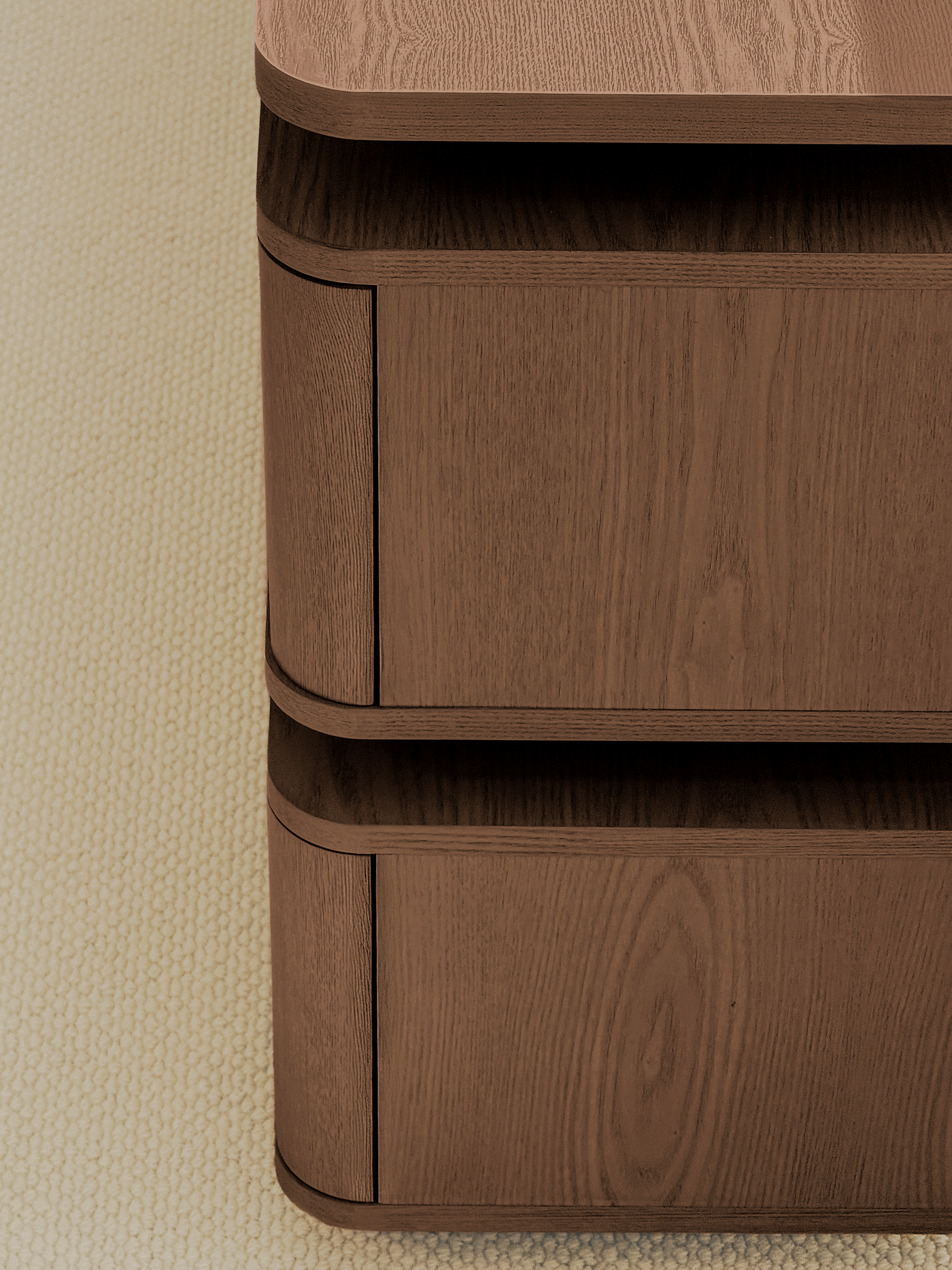Forma Sideboard – Floating Wood Storage (Walnut)