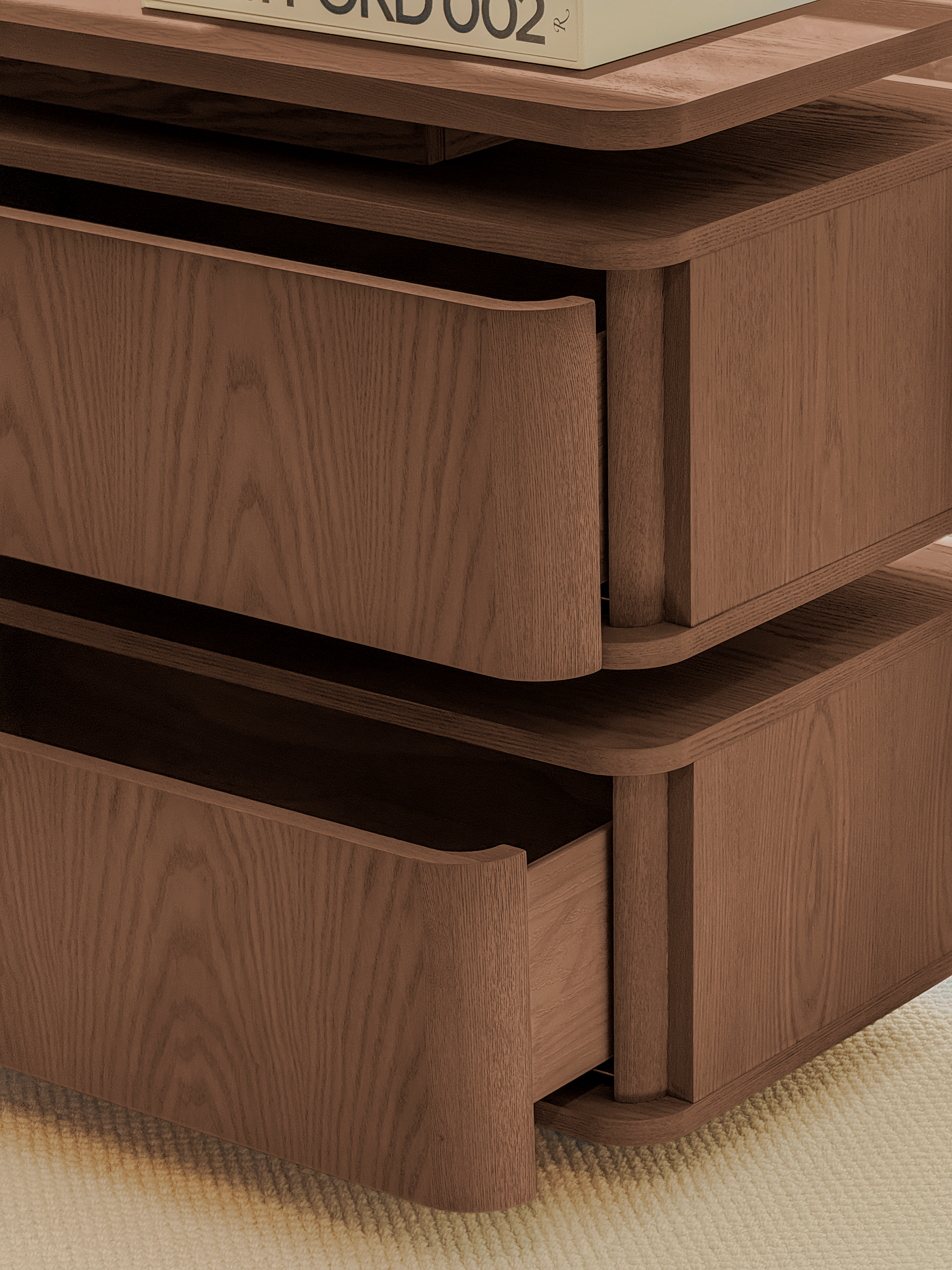 Forma Sideboard – Floating Wood Storage (Walnut)