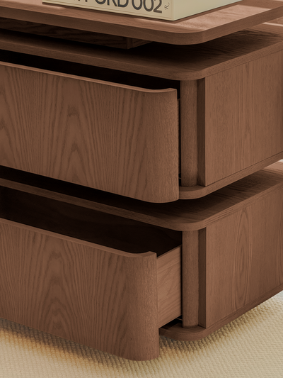 Forma Sideboard – Floating Wood Storage (Walnut)
