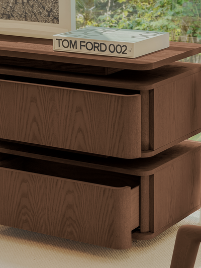 Forma Sideboard – Floating Wood Storage (Walnut)