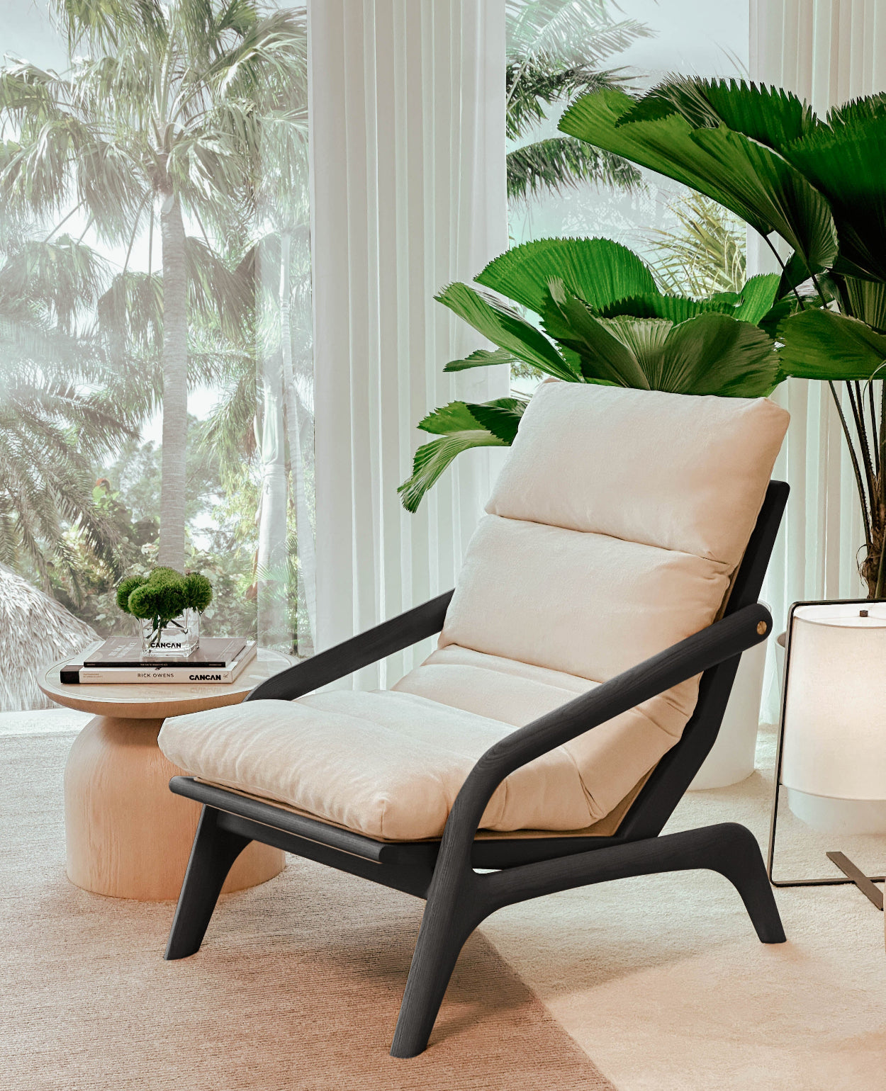 Frenke Lounge Chair - Black Frame