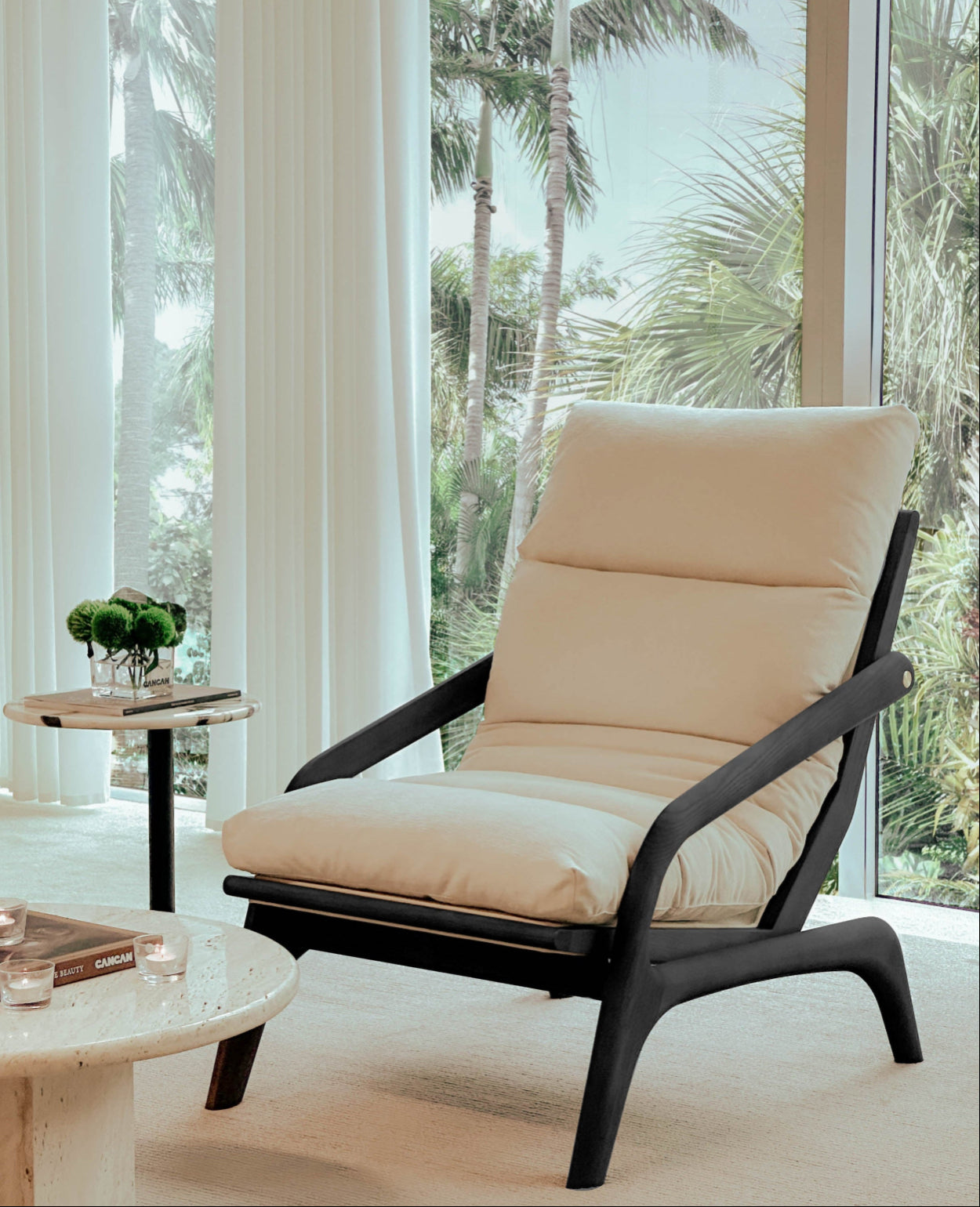 Frenke Lounge Chair - Black Frame