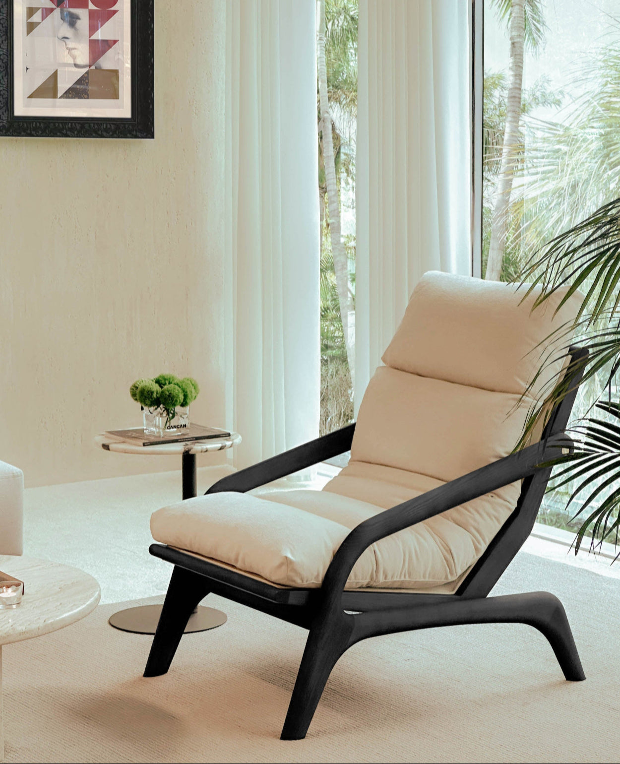 Frenke Lounge Chair - Black Frame