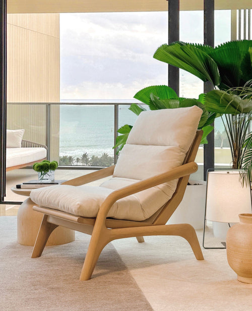 Frenke Lounge Chair - Whitewash Frame