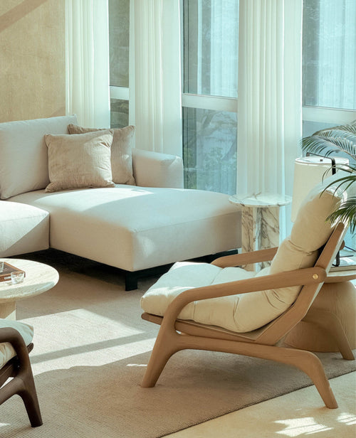 Frenke Lounge Chair - Whitewash Frame