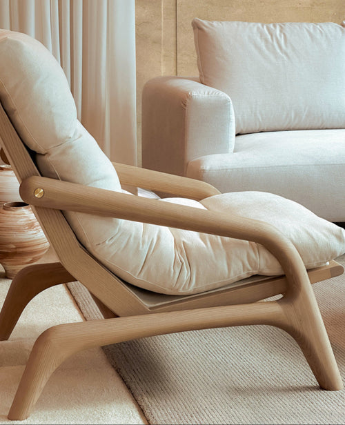 Frenke Lounge Chair - Whitewash Frame