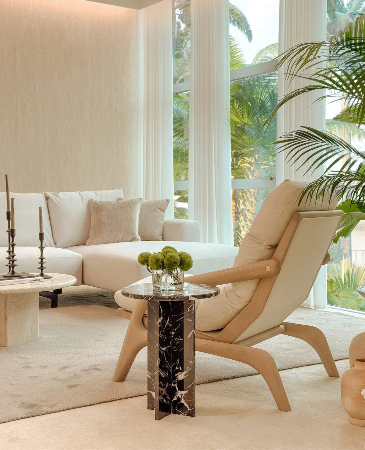 Frenke Lounge Chair - Whitewash Frame