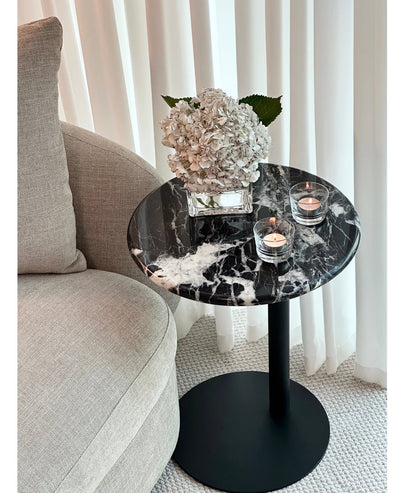 [NEW] FREYA NATURAL MARBLE SIDE TABLE