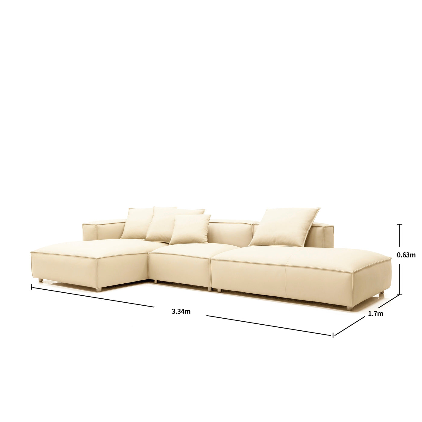 Hara Left Arm Chaise Sofa Module