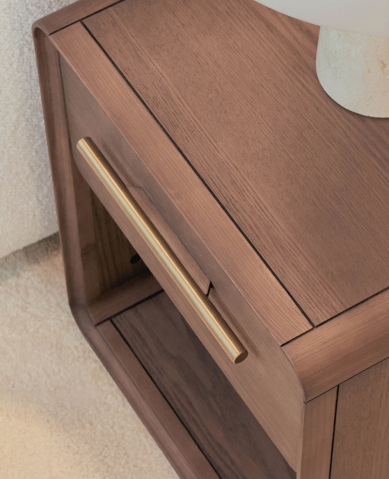 Gallie Side Table – Smart Storage for Small Spaces - Walnut