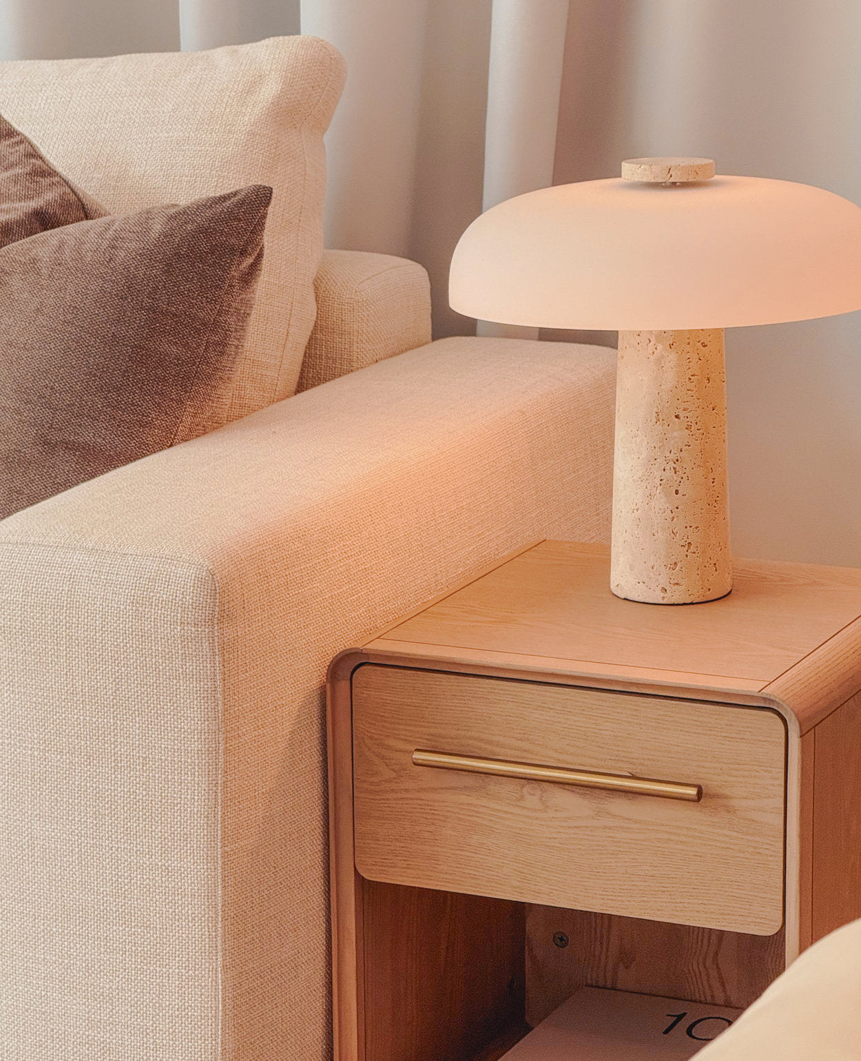 Gallie Side Table – Smart Storage for Small Spaces - Whitewash