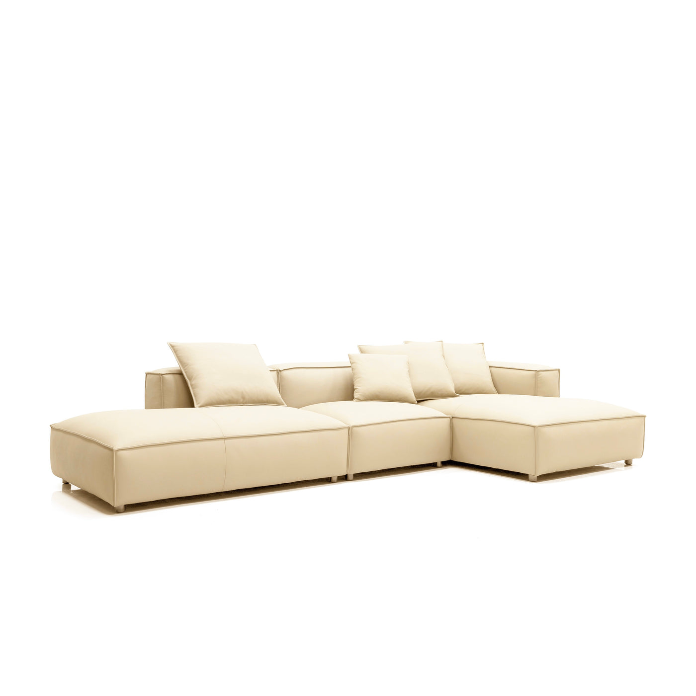 Hara Double Chaise With Armless Sofa