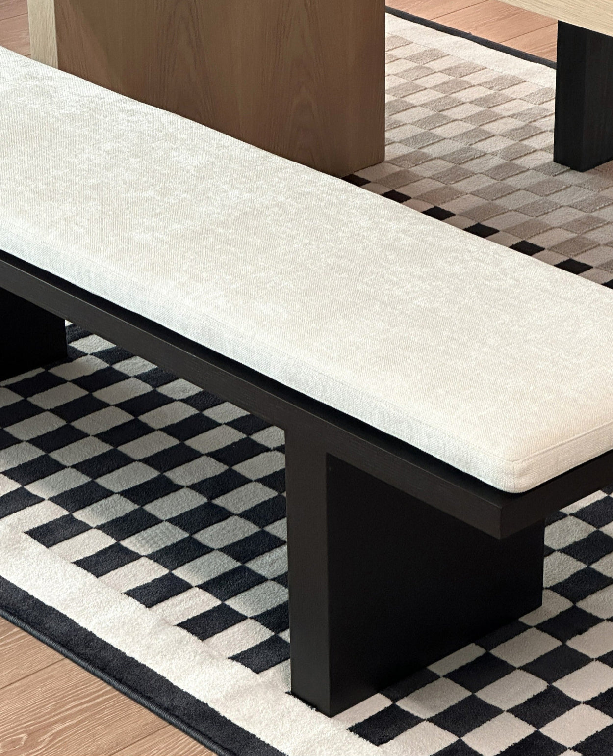 Harlow Checkered Pattern Rug