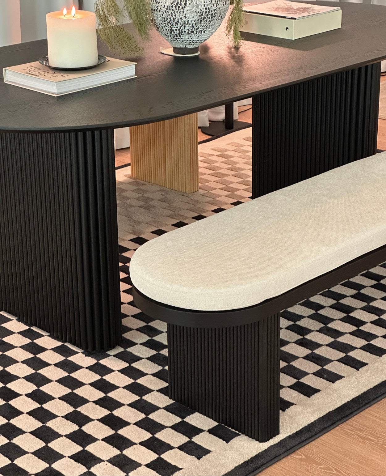 Harlow Checkered Pattern Rug