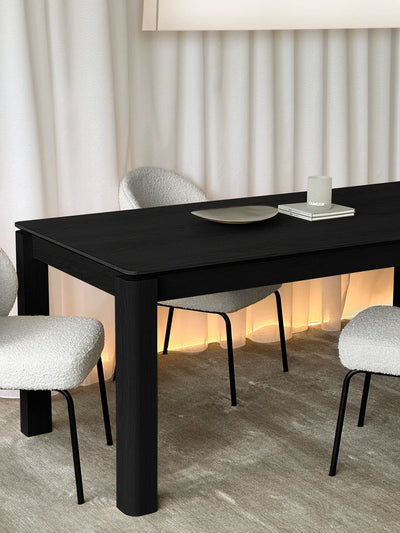Carmel Dining Table – Sculpted Black Oak