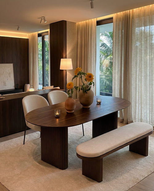 Thierry Dining Table - Walnut Timber Top