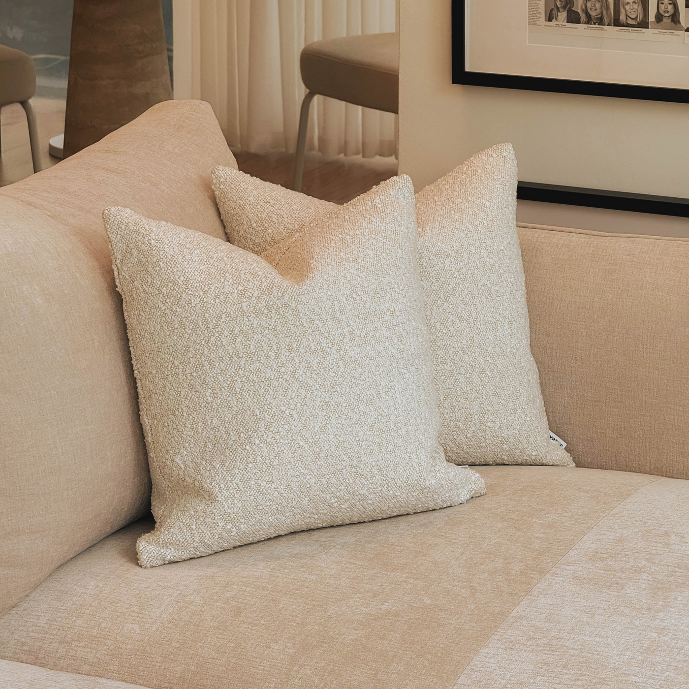 Ami Throw Cushion - Boucle Blush