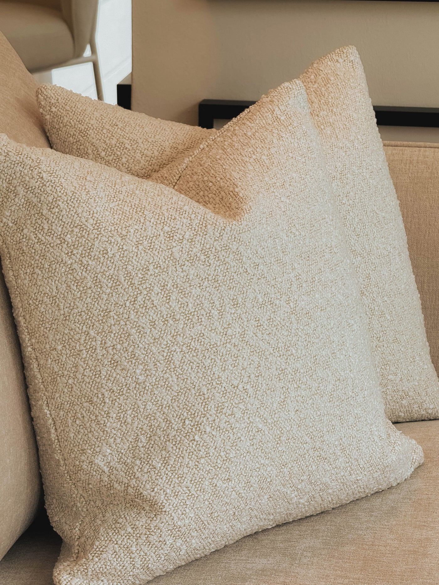 Ami Throw Cushion - Boucle Blush