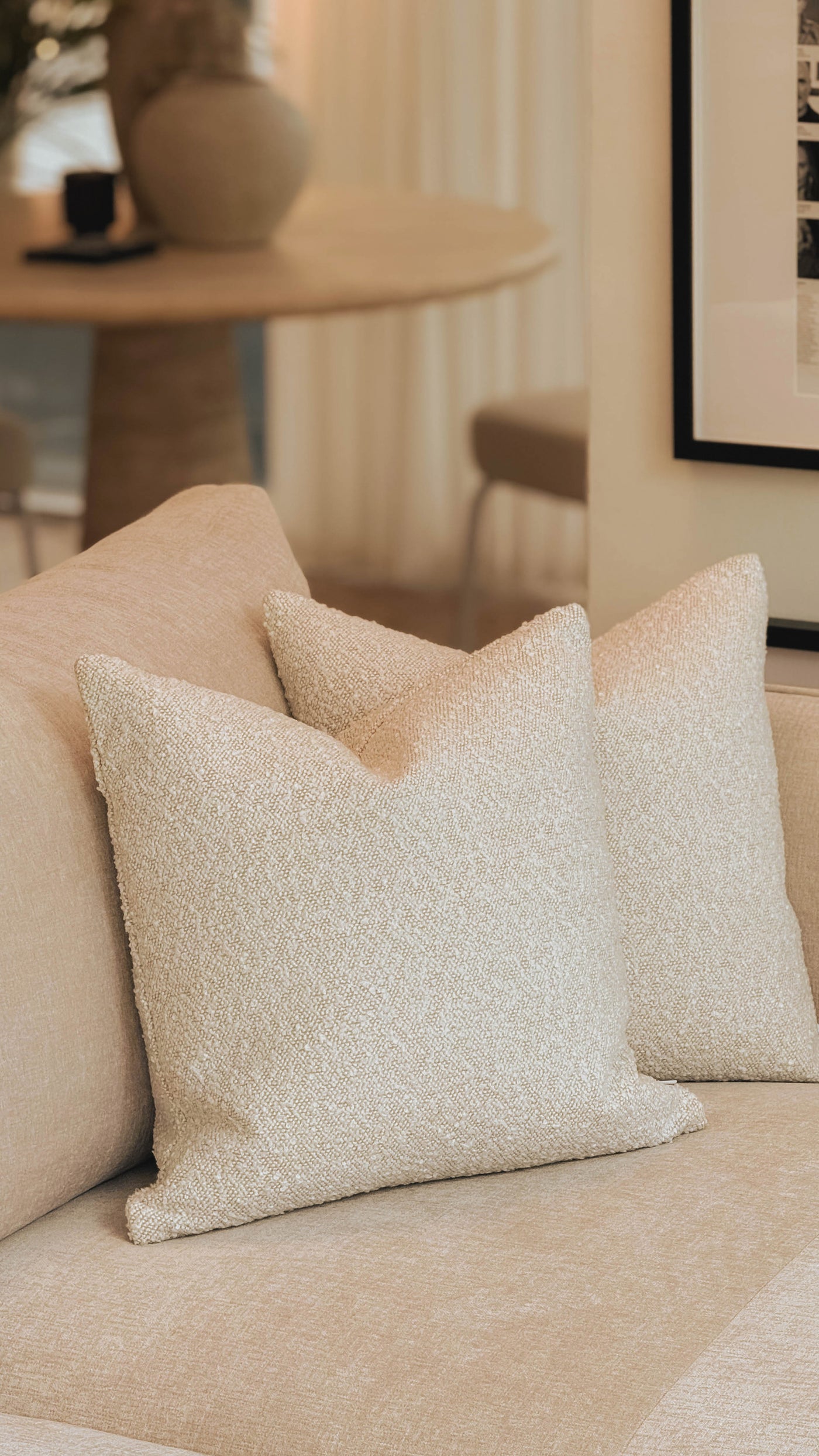 Ami Throw Cushion - Boucle Blush