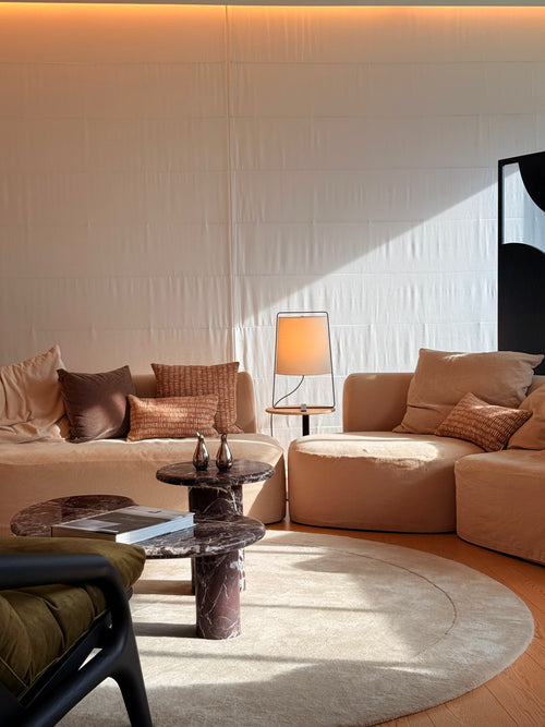 Vesper Marble Coffee Table Set in Rosso Levanto