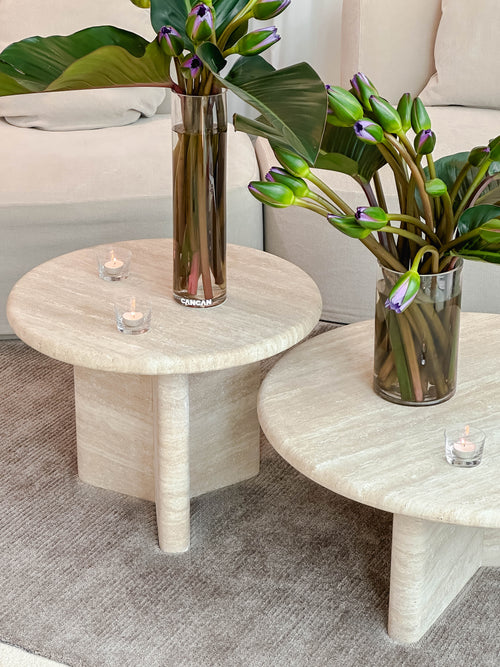 Flair Travertine Coffee Table - Nesting Pair