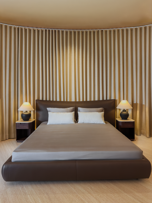 Tristen Bed Frame (Burnt Walnut)