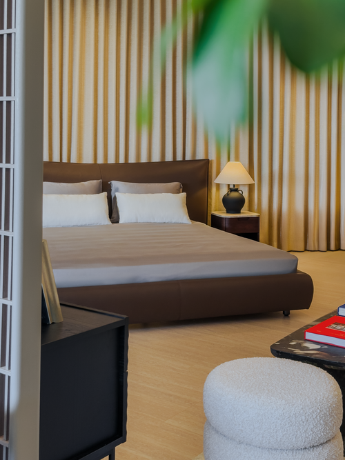 Tristen Bed Frame (Burnt Walnut)