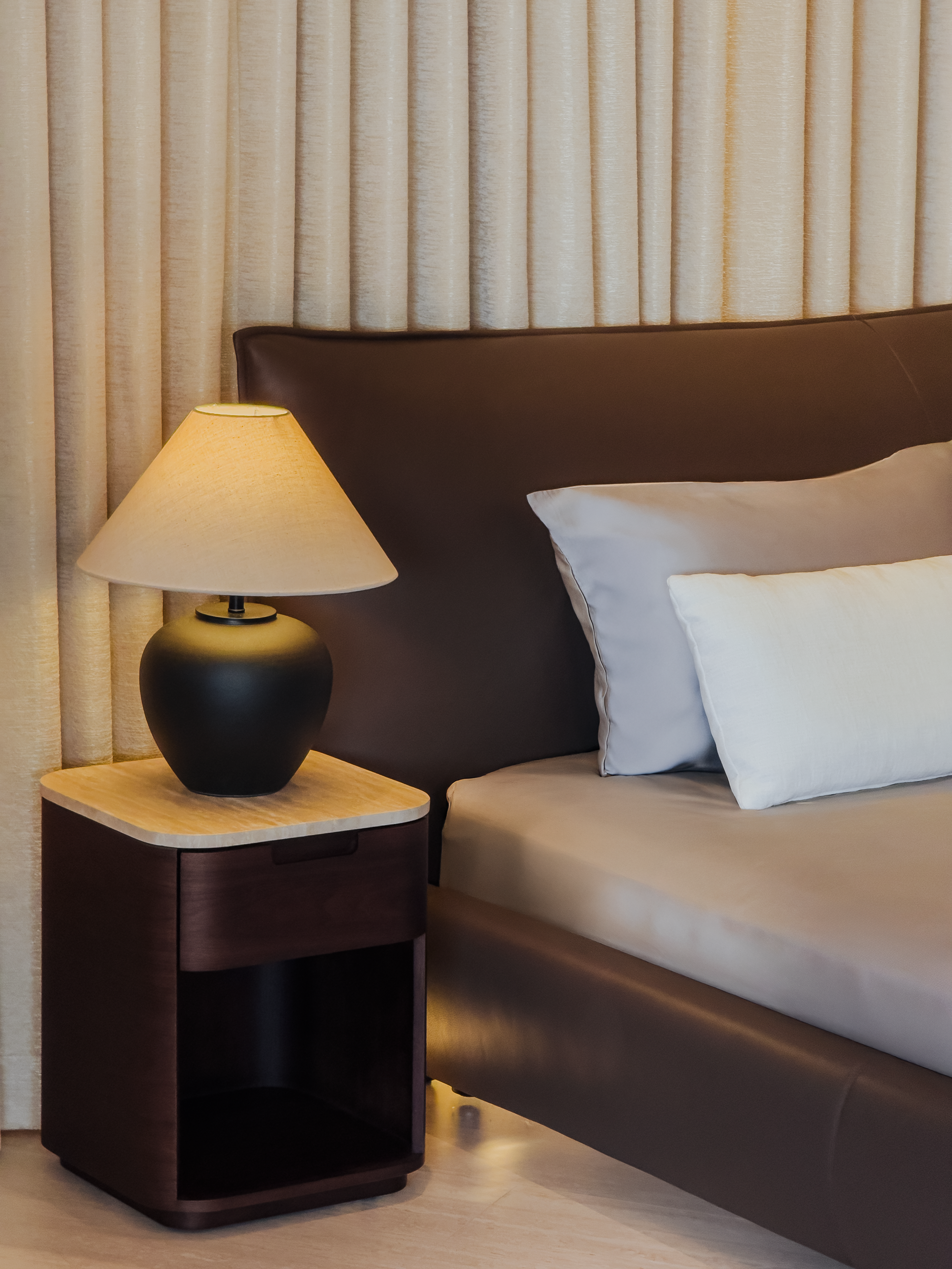 Tristen Bed Frame (Burnt Walnut)