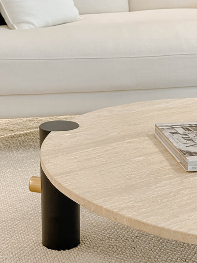 [NEW] Mayfair Round Travertine Coffee Table