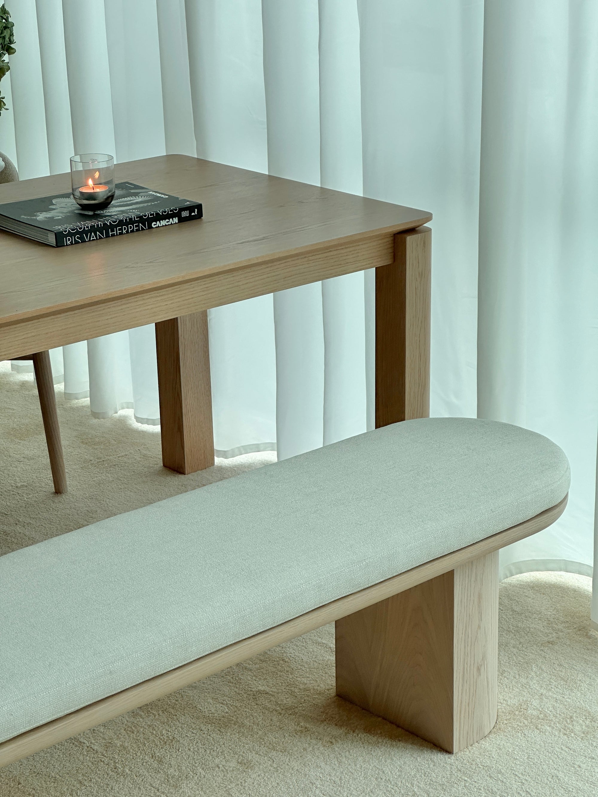 Luna Dining Bench - 4 colours available