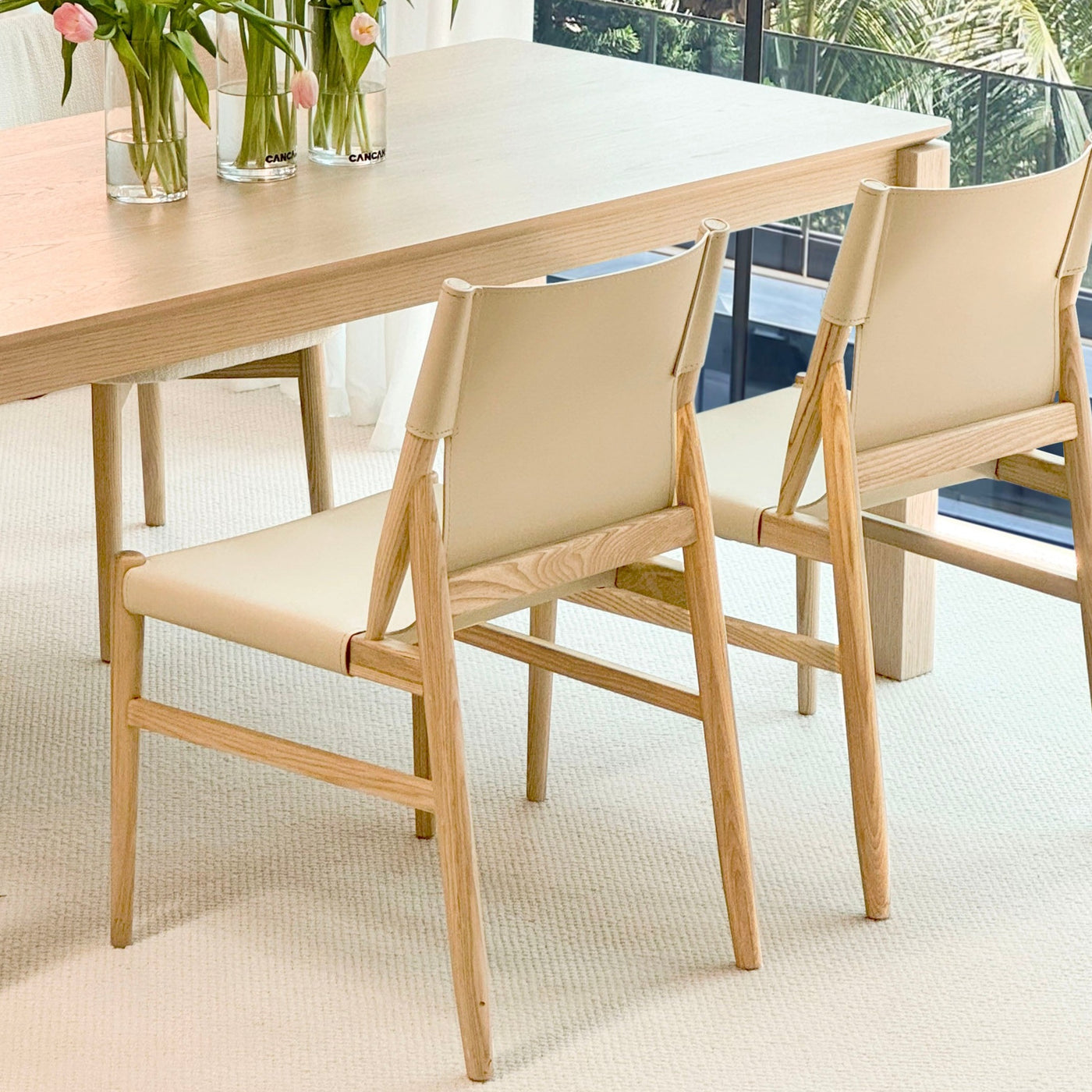 Millie Dining Chair (Natural Frame / Oatmeal Seat)