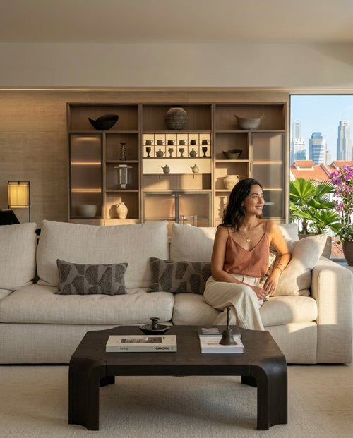 Cascade Coffee Table - Elm Wood