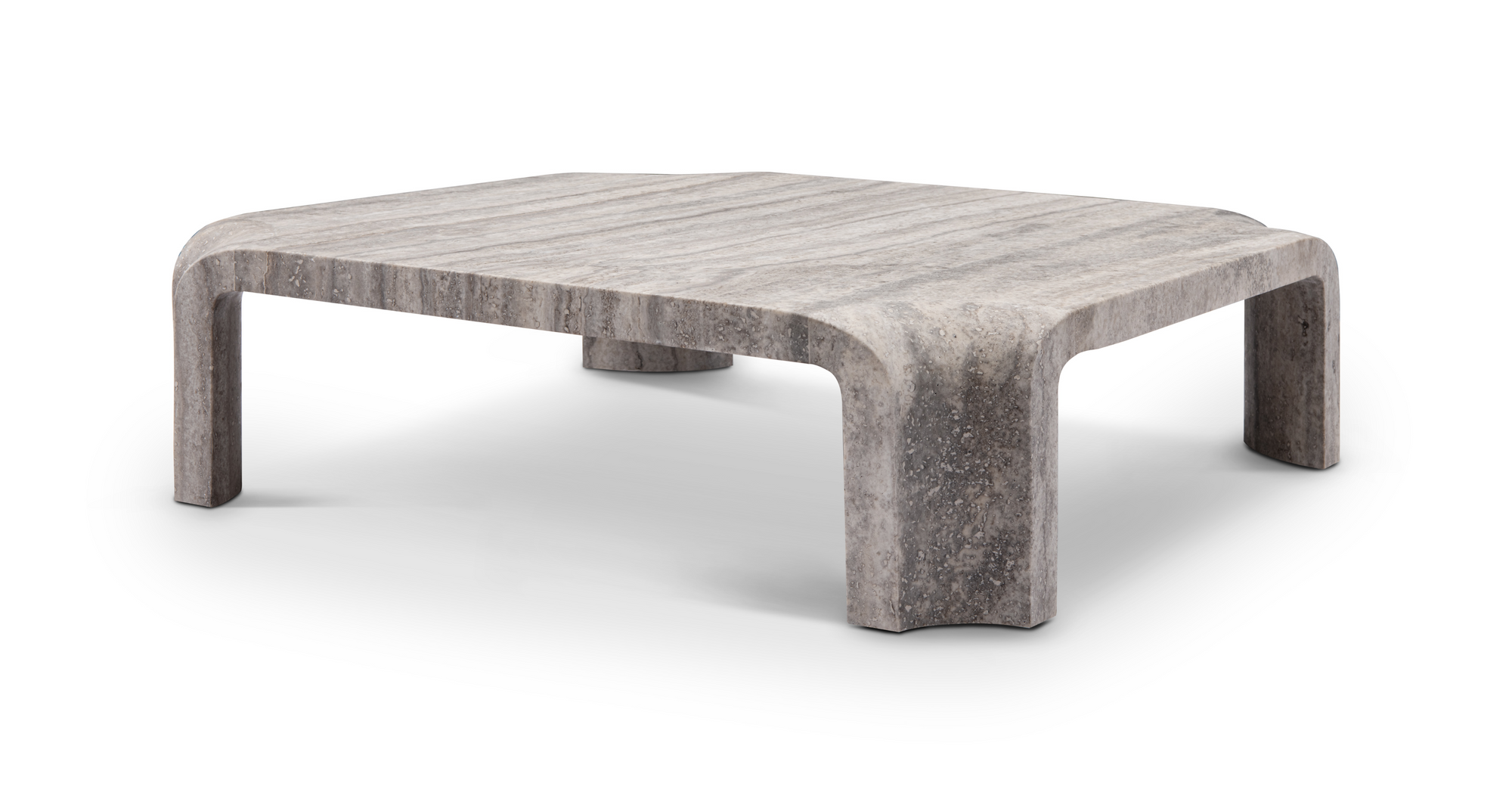 Cascade Coffee Table - Silver Travertine