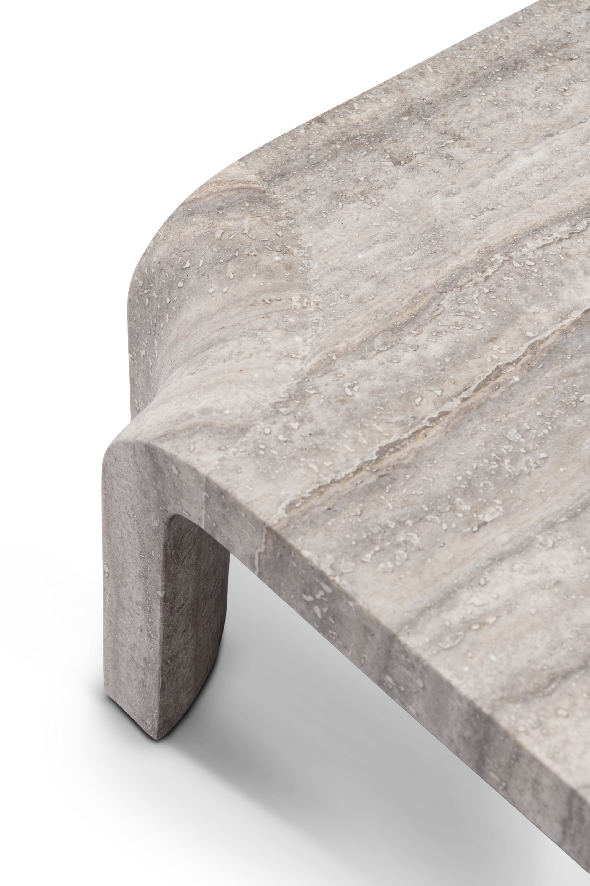 Cascade Coffee Table - Silver Travertine