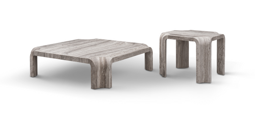Cascade Coffee Table - Silver Travertine