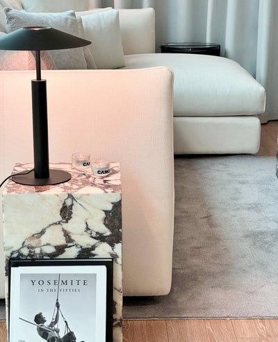 [NEW] Kado Natural Calacatta Viola Marble Side Table