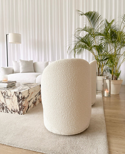 [NEW] Kelly Swivel Boucle Chair