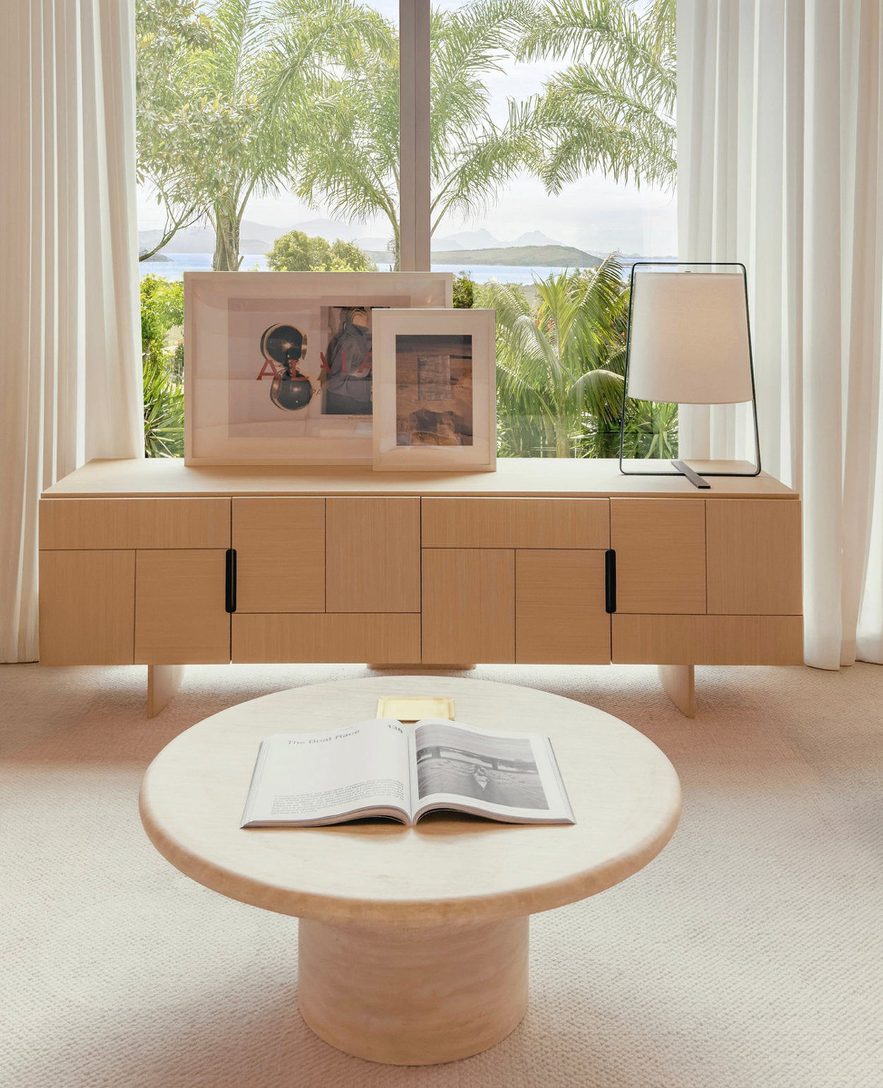 [NEW] Kloss Round Travertine Coffee Table