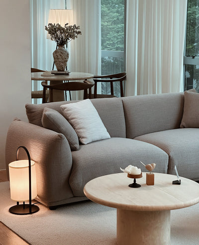 [NEW] Kloss Round Travertine Coffee Table