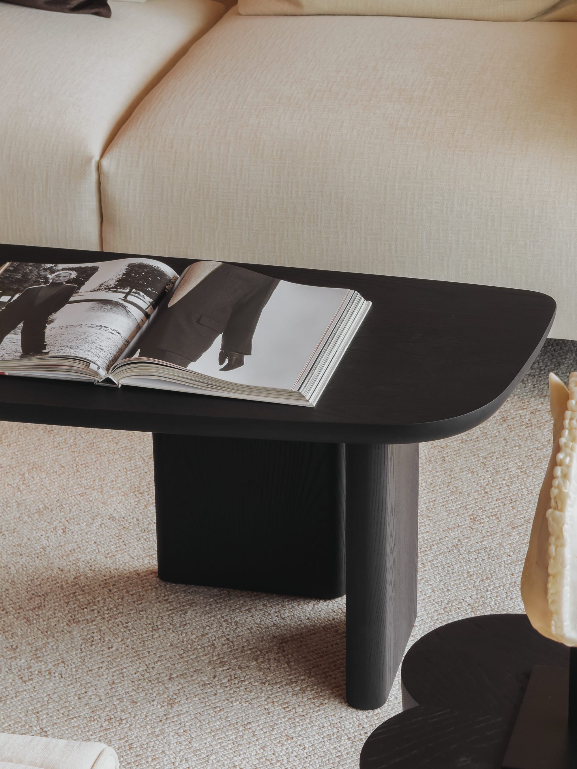 Layton Coffee Table - Black Oak
