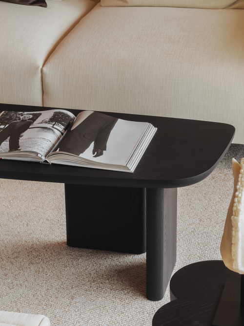 Layton Coffee Table - Black Oak