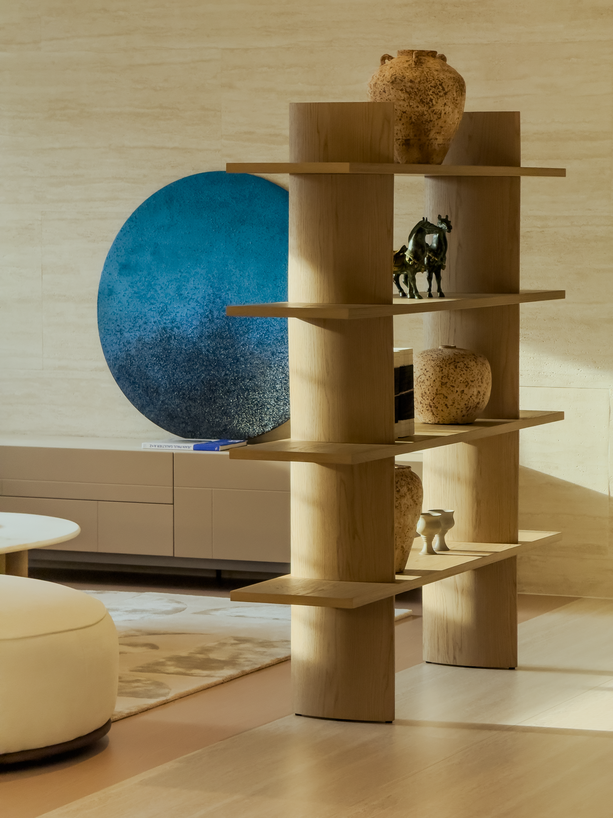 Leiden Bookshelf — Whitewash Solid Ash Wood