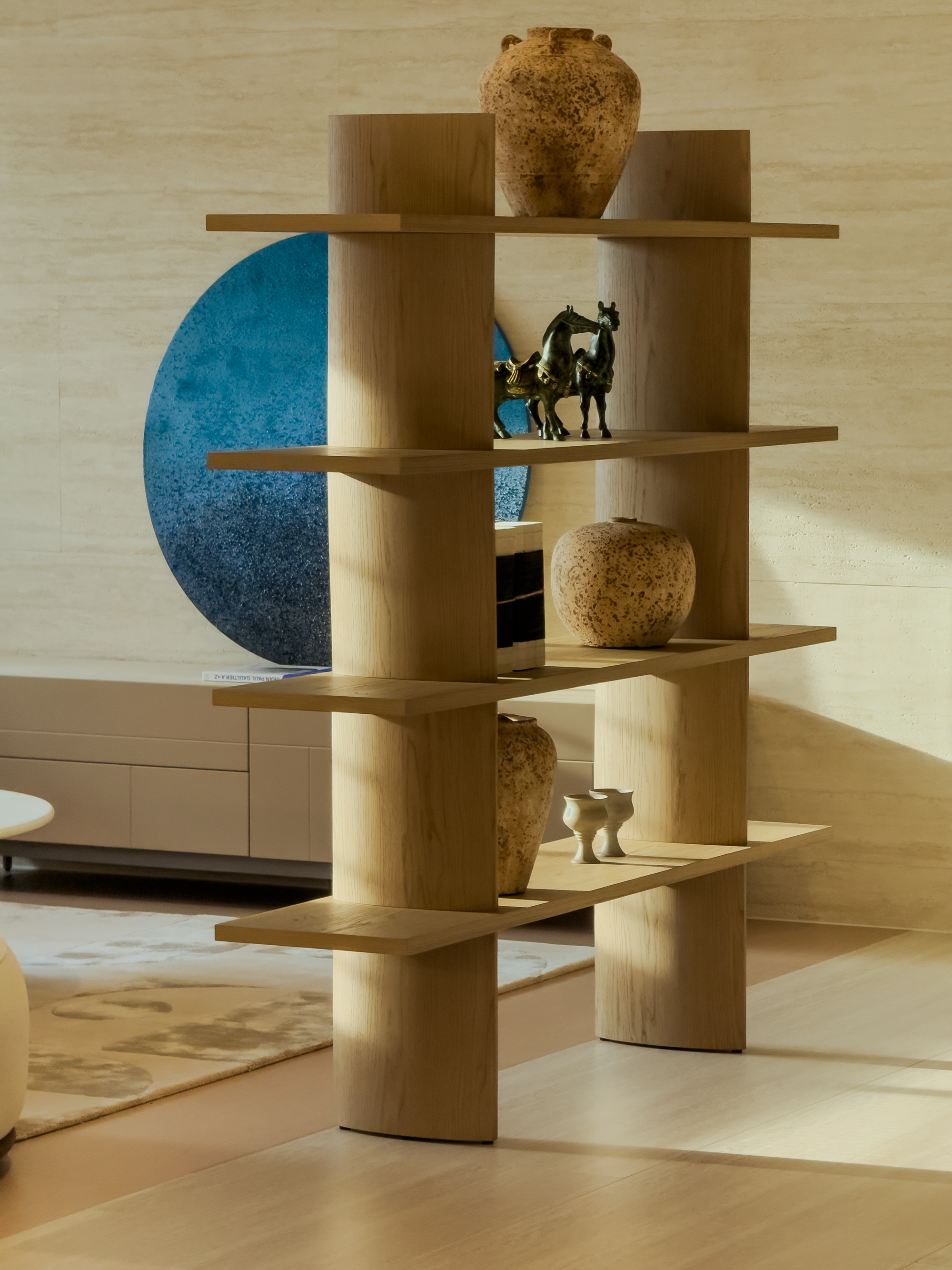 Leiden Bookshelf — Whitewash Solid Ash Wood