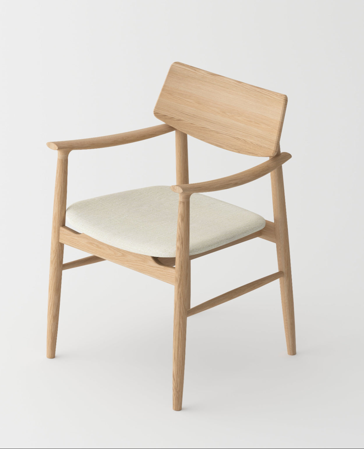 Linné Dining Chair — Sculpted Silhouette in Natural Oak