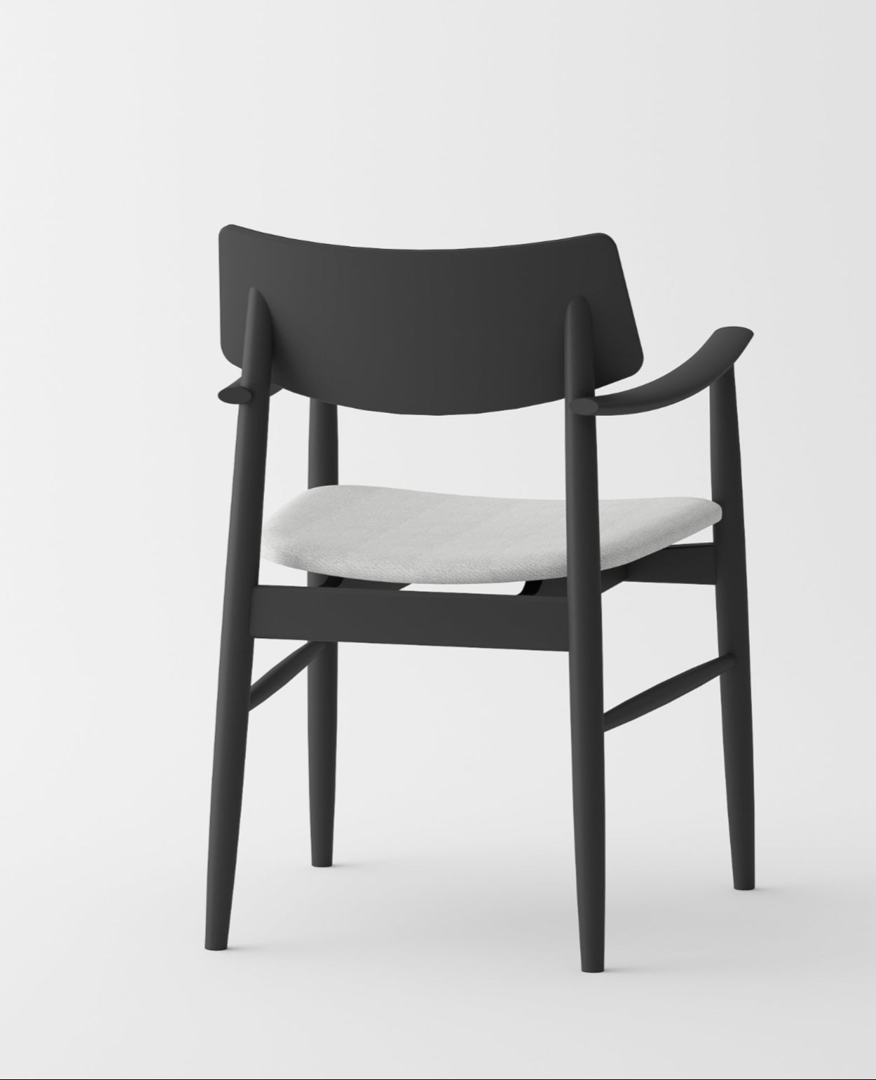 Linné Dining Chair — Sculpted Silhouette in Carbon Black